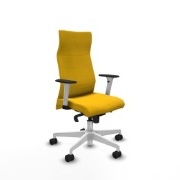 Piqueras y Crespo Albacete dirección sincro bali amarillo brazos 1D blancos base blanca ruedas 65 nailon