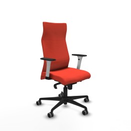 Piqueras y Crespo Albacete dirección sincro bali naranja oscuro brazos 1D blancos base nailon ruedas 65 engomadas