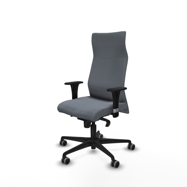 Piqueras y Crespo Albacete dirección sincro bali gris brazos 1D cromados base nailon ruedas 65 engomadas