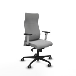 Piqueras y Crespo Albacete dirección sincro bali gris claro brazos 1D blancos base nailon ruedas 65 engomadas