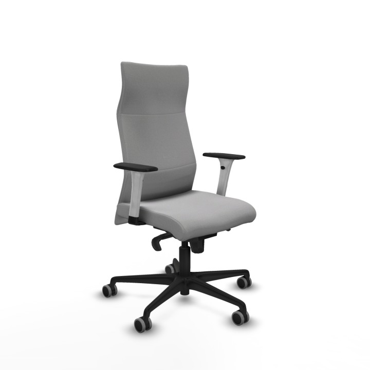 Piqueras y Crespo Albacete dirección sincro bali gris claro brazos 1D blancos base nailon ruedas 65 engomadas