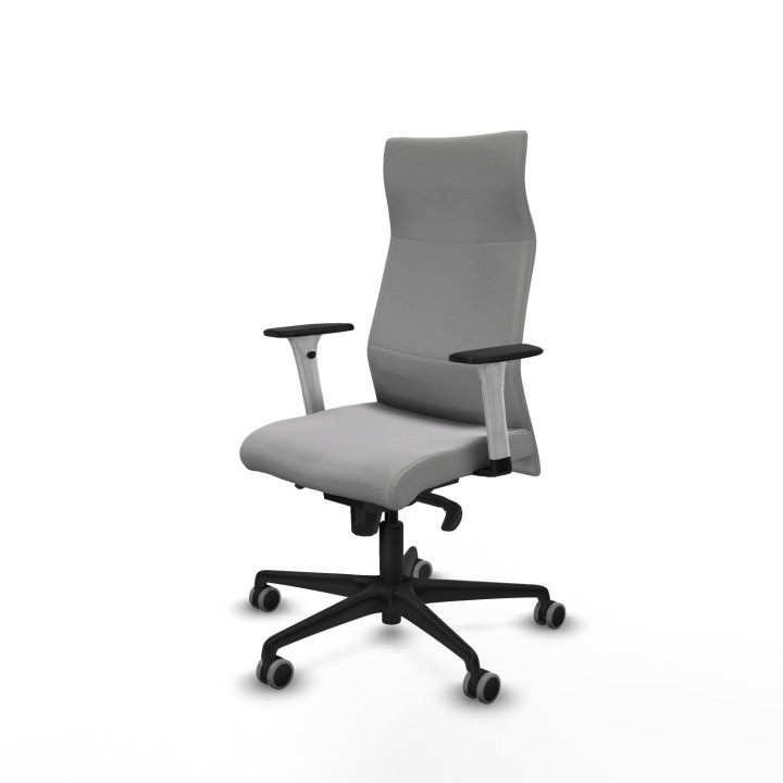 Piqueras y Crespo Albacete dirección sincro bali gris claro brazos 1D blancos base nailon ruedas 65 engomadas