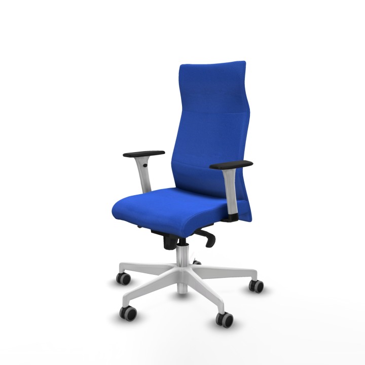 Piqueras y Crespo Albacete dirección sincro bali azul brazos 1D blancos base blanca ruedas 65 engomadas