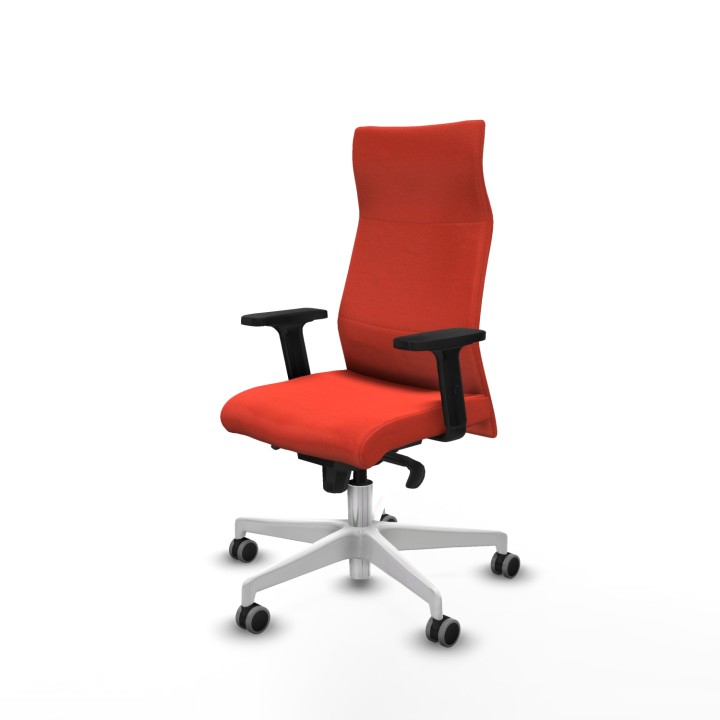 Piqueras y Crespo Albacete dirección sincro bali naranja oscuro brazos 2D base blanca ruedas 65 engomadas
