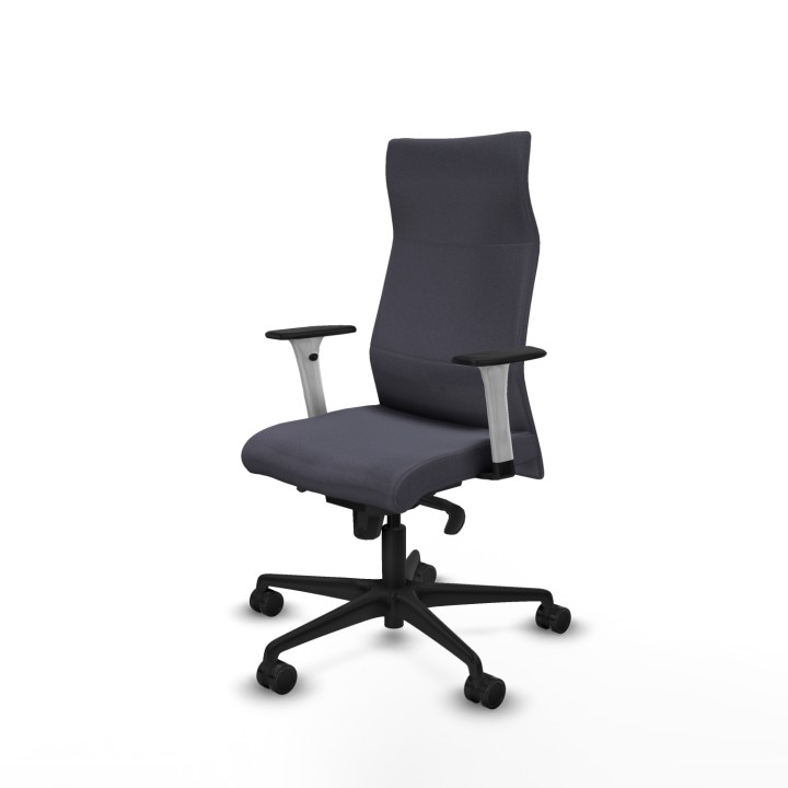 Piqueras y Crespo Albacete dirección sincro bali gris oscuro brazos 1D blancos base nailon ruedas 65 nailon