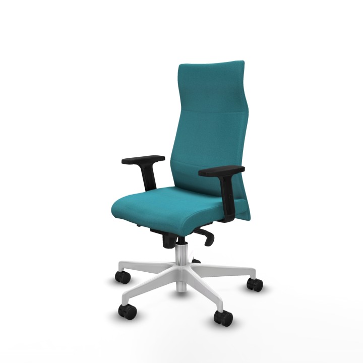 Piqueras y Crespo Albacete dirección sincro bali turquesa brazos 2D base blanca ruedas 65 nailon