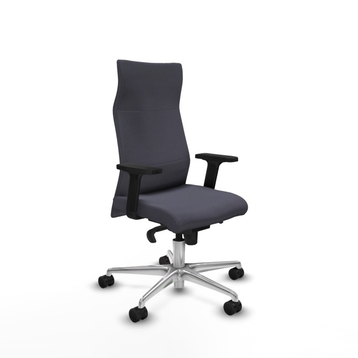 Piqueras y Crespo Albacete dirección sincro bali gris oscuro brazos 2D base aluminio ruedas 65 nailon