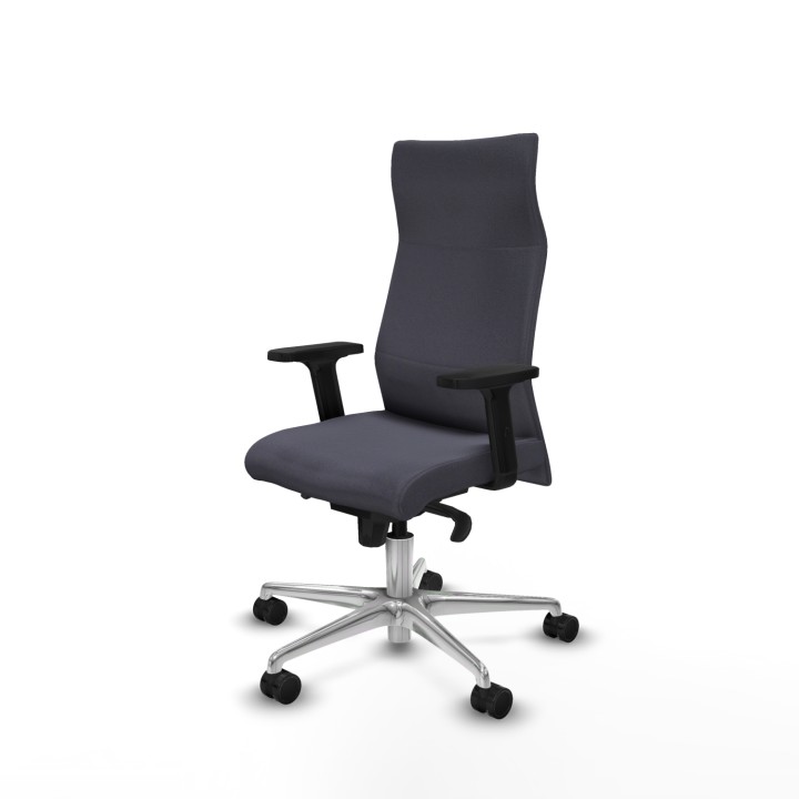 Piqueras y Crespo Albacete dirección sincro bali gris oscuro brazos 2D base aluminio ruedas 65 nailon