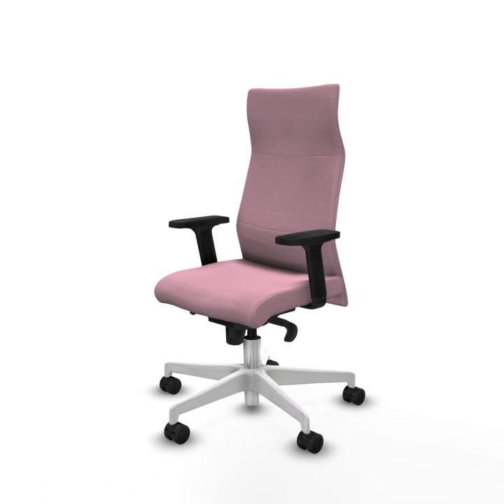 Piqueras y Crespo Albacete dirección sincro bali rosa brazos 2D base blanca ruedas 65 nailon