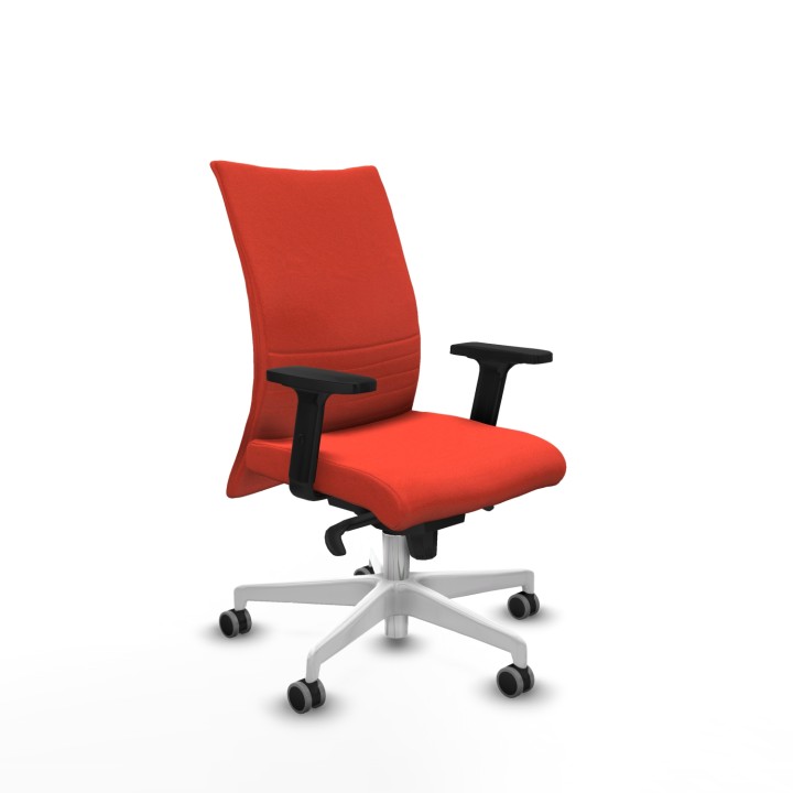 Piqueras y Crespo Albacete confidente sincro bali naranja oscuro brazos 2D base blanca ruedas 65mm engomadas