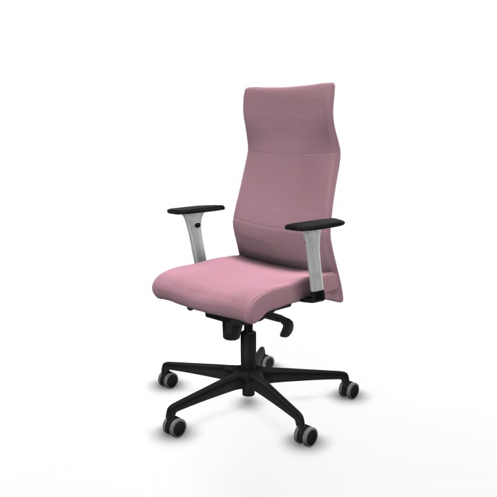 Piqueras y Crespo Albacete dirección sincro bali rosa brazos 1D blancos base nailon ruedas 65 engomadas