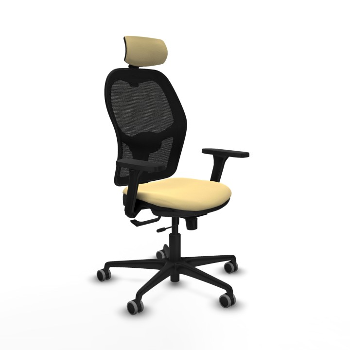 Piqueras y Crespo Jorquera traslack malla negra similpiel crema brazos 3D base nailon cabecero 2D ruedas 65mm engomada