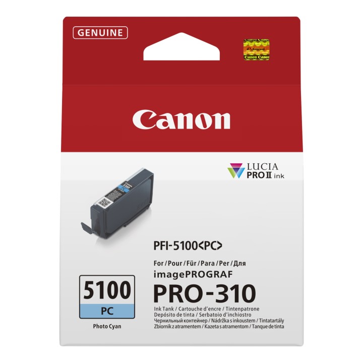 Canon PFI-5100 PC cartucho de tinta 1 pieza(s) Original Fotos cian