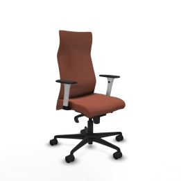 Piqueras y Crespo Albacete dirección sincro bali marrón brazos 1D blancos base nailon ruedas 65 nailon