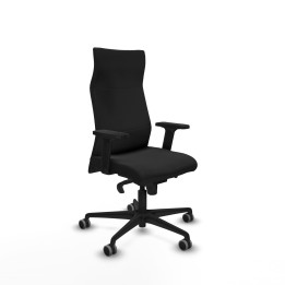 Piqueras y Crespo Albacete dirección sincro similpiel negro brazos 2D base nailon ruedas 65 engomadas