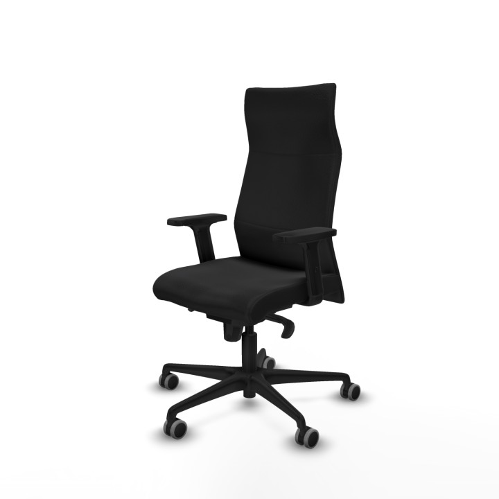 Piqueras y Crespo Albacete dirección sincro similpiel negro brazos 2D base nailon ruedas 65 engomadas
