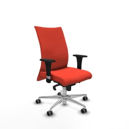 Piqueras y Crespo Albacete confidente sincro bali naranja oscuro brazos 1D base aluminio ruedas 65mm engomadas