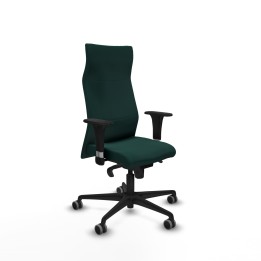 Piqueras y Crespo Albacete XL sincro similpiel verde botella brazos 1D base nailon ruedas 65mm engomadas