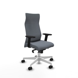 Piqueras y Crespo Albacete dirección sincro bali gris brazos 2D base blanca ruedas 65 nailon