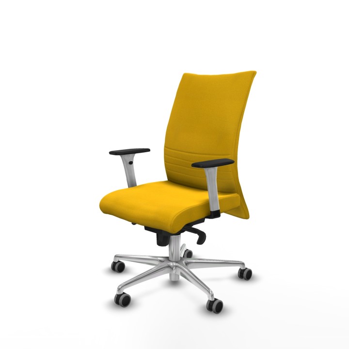 Piqueras y Crespo Albacete confidente sincro bali amarillo brazos 1D blancos base aluminio ruedas 65mm engomadas