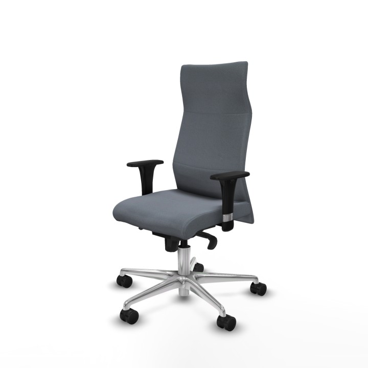 Piqueras y Crespo Albacete dirección sincro bali gris brazos 1D cromados base aluminio ruedas 65 nailon