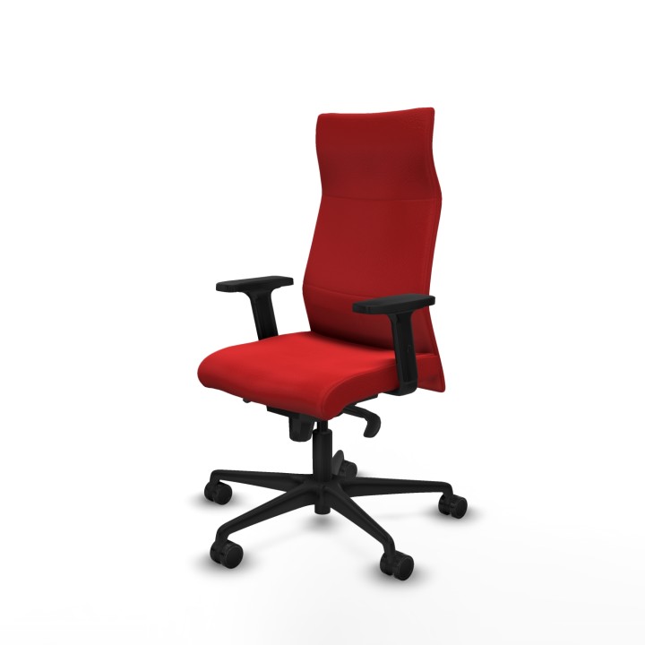 Piqueras y Crespo Albacete dirección sincro similpiel rojo brazos 2D base nailon ruedas 65 nailon