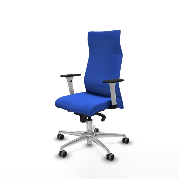 Piqueras y Crespo Albacete dirección sincro bali azul brazos 1D blancos base aluminio ruedas 65 engomadas