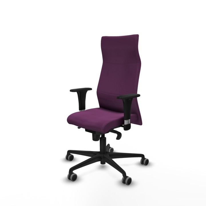 Piqueras y Crespo Albacete XL sincro similpiel morado brazos 1D base nailon ruedas 65mm engomadas