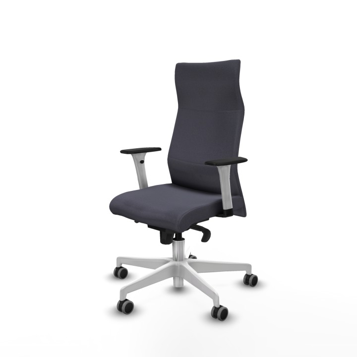 Piqueras y Crespo Albacete dirección sincro bali gris oscuro brazos 1D blancos base blanca ruedas 65 engomadas