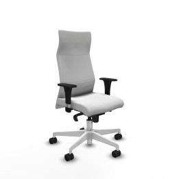 Piqueras y Crespo Albacete dirección sincro bali blanco brazos 1D cromados base blanca ruedas 65 nailon
