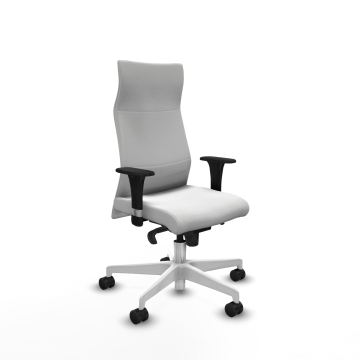 Piqueras y Crespo Albacete dirección sincro bali blanco brazos 1D cromados base blanca ruedas 65 nailon