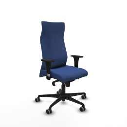 Piqueras y Crespo Albacete dirección sincro bali azul marino brazos 1D cromados base nailon ruedas 65 engomadas