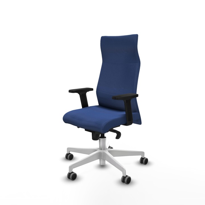 Piqueras y Crespo Albacete dirección sincro bali azul marino brazos 2D base blanca ruedas 65 engomadas