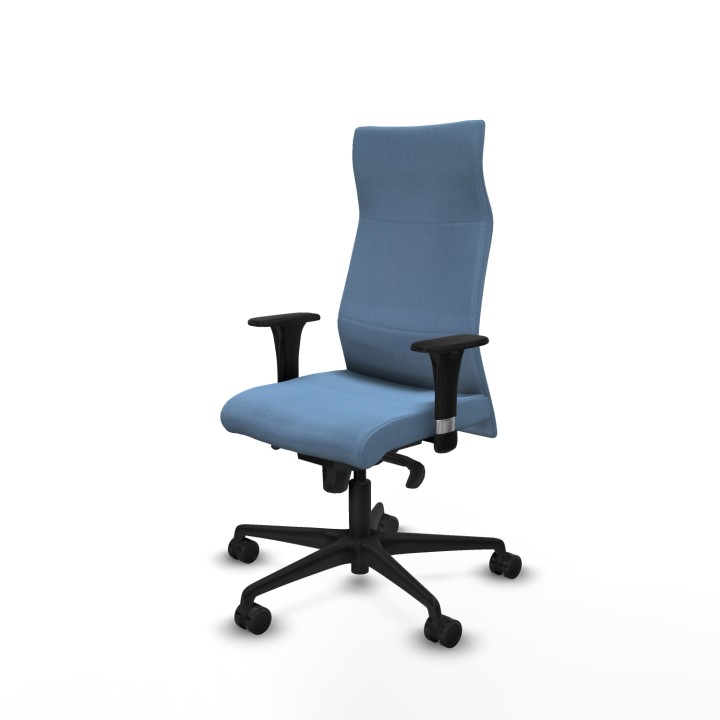 Piqueras y Crespo Albacete dirección sincro bali azul cielo brazos 1D cromados base nailon ruedas 65 nailon