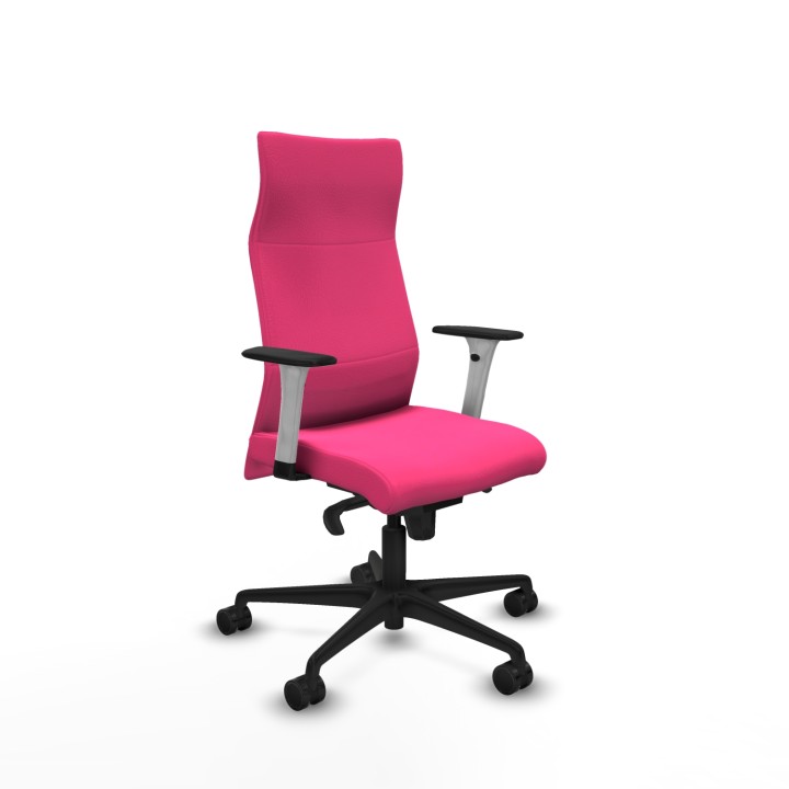 Piqueras y Crespo Albacete dirección sincro similpiel rosa brazos 1D blancos base nailon ruedas 65 nailon
