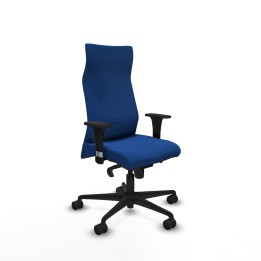 Piqueras y Crespo Albacete dirección sincro similpiel azul brazos 1D cromados base nailon ruedas 65 nailon