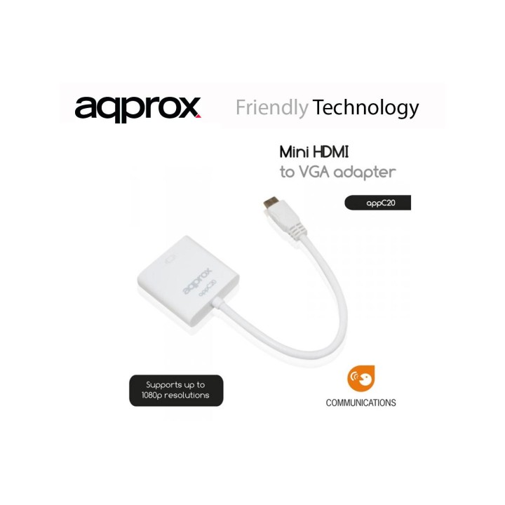 ADAPTADOR MINI HDMI A VGA APPROX APPC20
