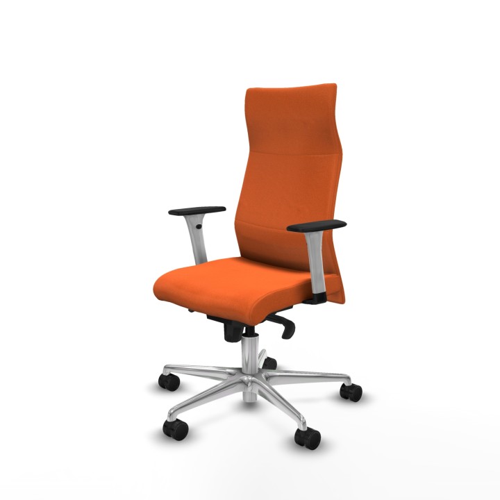 Piqueras y Crespo Albacete dirección sincro bali naranja brazos 1D blancos base aluminio ruedas 65 nailon