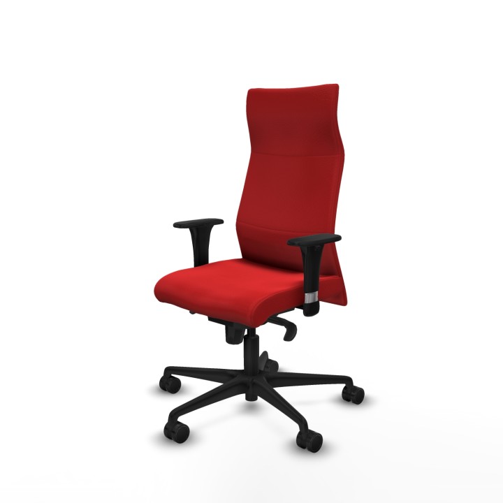 Piqueras y Crespo Albacete XL sincro similpiel rojo brazos 1D base nailon ruedas 65 mm nailon