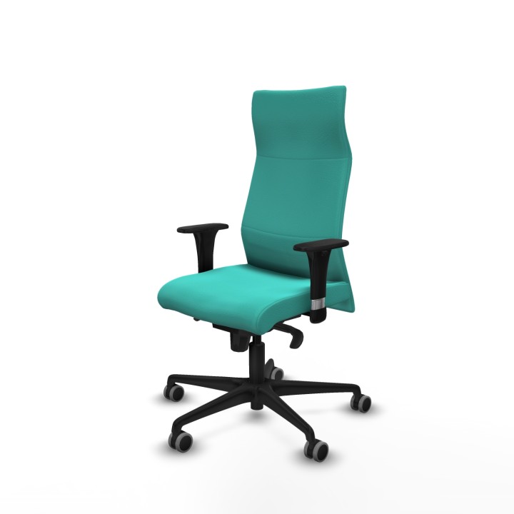Piqueras y Crespo Albacete XL sincro similpiel turquesa brazos 1D base nailon ruedas 65mm engomadas