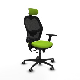 Piqueras y Crespo Jorquera traslack malla negra similpiel pistacho brazos 3D base nailon cabecero 2D ruedas 65mm engomada