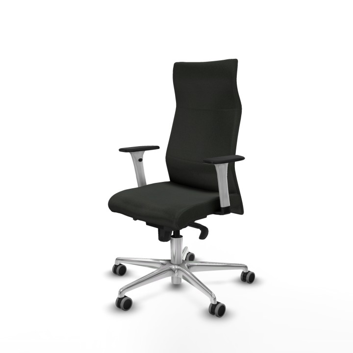 Piqueras y Crespo Albacete dirección sincro bali negro brazos 1D blancos base aluminio ruedas 65 engomadas