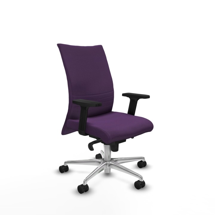 Piqueras y Crespo Albacete confidente sincro bali morado brazos 2D base aluminio ruedas 65 mm nailon