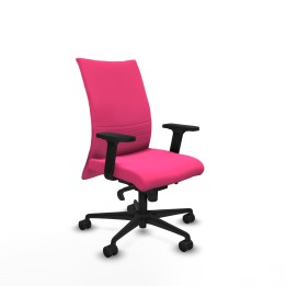 Piqueras y Crespo Albacete confidente sincro similpiel rosa brazos 2D base nailon ruedas 65 mm nailon