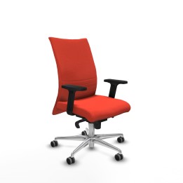 Piqueras y Crespo Albacete confidente sincro bali naranja oscuro brazos 2D base aluminio ruedas 65mm engomadas