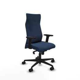 Piqueras y Crespo Albacete dirección sincro similpiel azul marino brazos 2D base nailon ruedas 65 nailon