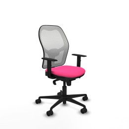 Piqueras y Crespo Jorquera sincro malla blanca similpiel rosa brazos 1D base nailon ruedas 65mm nailon