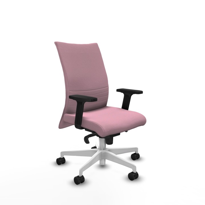 Piqueras y Crespo Albacete confidente sincro bali rosa brazos 2D base blanca ruedas 65 mm nailon