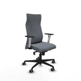 Piqueras y Crespo Albacete dirección sincro bali gris brazos 1D blancos base nailon ruedas 65 engomadas