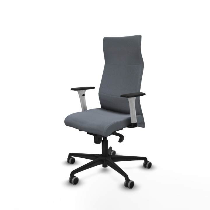 Piqueras y Crespo Albacete dirección sincro bali gris brazos 1D blancos base nailon ruedas 65 engomadas